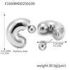 Wholesale Titanium Steel Geometric Ushaped And Cshaped Electroplated Earrings For Women