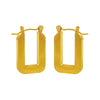 Wholesale 316L Stainless Steel Geometric Ushaped Electroplated Gold Earrings For Women Light Luxury Style