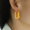Wholesale 316L Stainless Steel Geometric Ushaped Electroplated Gold Earrings For Women Light Luxury Style
