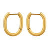 Wholesale Titanium Steel Geometric Ushaped Electroplated 18K Gold Nonfading Niche Design Earrings