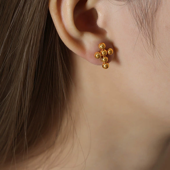 Wholesale Titanium Steel Geometric Ushaped Nonfading Earrings With Electroplating For Women