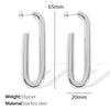 Wholesale 316L Stainless Steel Geometric Ushaped Vintage Electroplated Earrings For Women