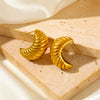 Wholesale Titanium Steel Geometric Vacuum Furnace Electroplating Earrings For Women