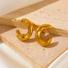 Wholesale Titanium Steel Geometric Vacuum Furnace Electroplating Earrings For Women