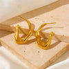 Wholesale Titanium Steel Geometric Vacuum Furnace Electroplating Earrings For Women
