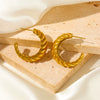 Wholesale Titanium Steel Geometric Vacuum Furnace Electroplating Earrings For Women