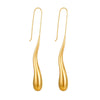 Wholesale Titanium Steel Geometric Water Drop Earrings Retro Style
