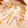 Wholesale Titanium Steel Geometric Water Drop Earrings Retro Style