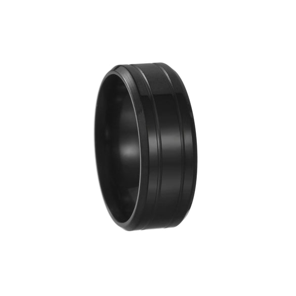Wholesale Titanium Steel Geometric Wedding Ring For Men And Women With Electroplating Treatment Simple And Elegant Style