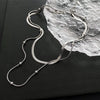 Wholesale Titanium Steel Geometric Women's Double Layer Stacked Clavicle Necklace With Electroplating Design