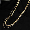 Wholesale Titanium Steel Geometric Women's Double Layer Stacked Clavicle Necklace With Electroplating Design