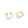 Wholesale Titanium Steel Geometric Women's Earrings With Electroplating Light Luxury Simple Temperament All Match High End Sense