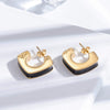 Wholesale Titanium Steel Geometric Women's Earrings With Electroplating Light Luxury Simple Temperament All Match High End Sense