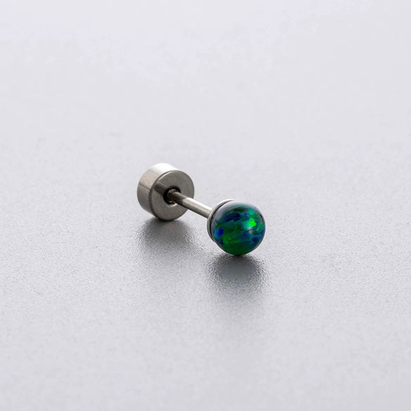 Wholesale Titanium Steel Geometric Women's Little Fresh Style Ear Nails With Zirconia