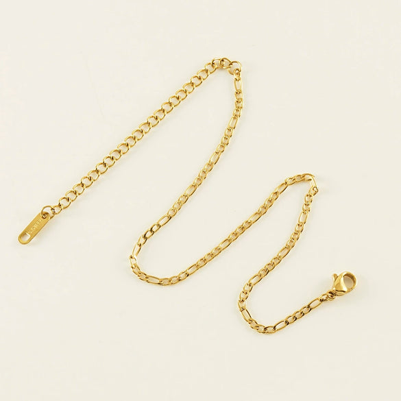 Wholesale Titanium Steel Geometric Women's Single Layer Pure Chain Anklet