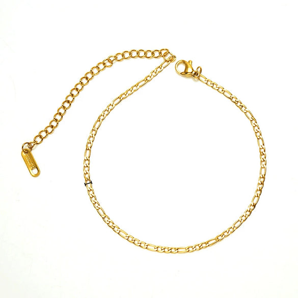 Wholesale Titanium Steel Geometric Women's Single Layer Pure Chain Anklet