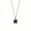 Wholesale Titanium Steel Geometric Zircon Inlaid Pendant Necklace For Women