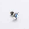 Wholesale Titanium Steel Geometric Zircon Opal Niche Women's Earring