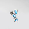 Wholesale Titanium Steel Geometric Zircon Opal Niche Women's Earring