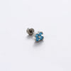 Wholesale Titanium Steel Geometric Zircon Opal Niche Women's Earring