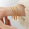 Wholesale Titanium Steel Gold Electroplated Simple Style Ring And Bracelet