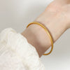 Wholesale Titanium Steel Gold Electroplated Simple Style Ring And Bracelet