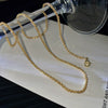Wholesale Titanium Steel Gold Plated Cauliflower Chain Starry Sparkling Punk Style Necklace With Plain Pendant And Clavicle Chain