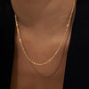 Wholesale Titanium Steel Gold Plated Cauliflower Chain Starry Sparkling Punk Style Necklace With Plain Pendant And Clavicle Chain