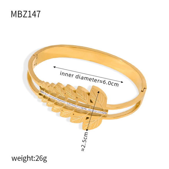 Wholesale 316L Stainless Steel Gold Plated Diamond Hollow Bracelet Jewelry With Retro Fashion Personality Design