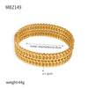 Wholesale 316L Stainless Steel Gold Plated Diamond Hollow Bracelet Jewelry With Retro Fashion Personality Design