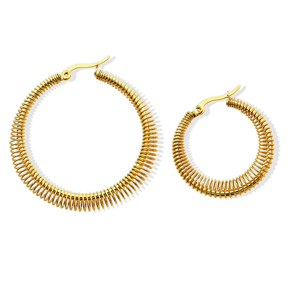 Wholesale 316L Stainless Steel Gold Plated Electroplated Geometric Earrings For Women