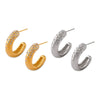 Wholesale Titanium Steel Gold Plated Geometric Cshaped Earrings For Women
