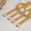 Wholesale 316L Stainless Steel Gold Plated Geometric Diamond Watch Chain Jewelry Unisex