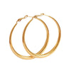 Wholesale 316L Stainless Steel Gold Plated Geometric Hollow Big Circle Earrings For Women