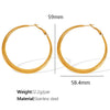 Wholesale 316L Stainless Steel Gold Plated Geometric Hollow Big Circle Earrings For Women