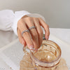 Wholesale 316L Stainless Steel Gold Plated Geometric Hollow Ring For Unisex Electroplated Style