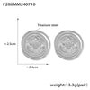Wholesale 316L Stainless Steel Gold Plated Geometric Pattern Earrings For Women With Simple Personality Style