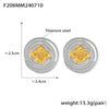 Wholesale 316L Stainless Steel Gold Plated Geometric Pattern Earrings For Women With Simple Personality Style