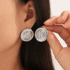 Wholesale 316L Stainless Steel Gold Plated Geometric Pattern Earrings For Women With Simple Personality Style