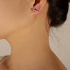 Wholesale 316L Stainless Steel Gold Plated Geometric Round Steel Ball Earrings For Women