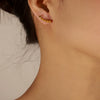 Wholesale 316L Stainless Steel Gold Plated Geometric Round Steel Ball Earrings For Women