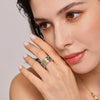 Wholesale 316L Stainless Steel Gold Plated Geometric Wide Face Ring For Women Jewelry