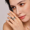 Wholesale Titanium Steel Gold Plated Geometric Wide Face Ring For Women Light Luxury Style Electroplating