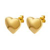 Wholesale Titanium Steel Gold Plated Heart Shaped Earrings With Love Diamond For Women Niche Design