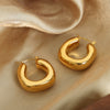 Wholesale 316L Stainless Steel Gold Plated U Shaped Geometric Earrings For Women Simple Fashion Jewelry