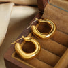 Wholesale 316L Stainless Steel Gold Plated U Shaped Geometric Earrings For Women Simple Fashion Jewelry