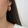 Wholesale 316L Stainless Steel Gold Plated U Shaped Geometric Earrings For Women Simple Fashion Jewelry