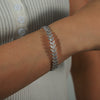 Wholesale 316L Stainless Steel Gold Plated Wheat Ear Shape Open Bracelet Jewelry With Niche Design And Plant Flower Style