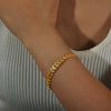 Wholesale 316L Stainless Steel Gold Plated Wheat Ear Shape Open Bracelet Jewelry With Niche Design And Plant Flower Style