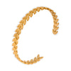 Wholesale 316L Stainless Steel Gold Plated Wheat Ear Shape Open Bracelet Jewelry With Niche Design And Plant Flower Style